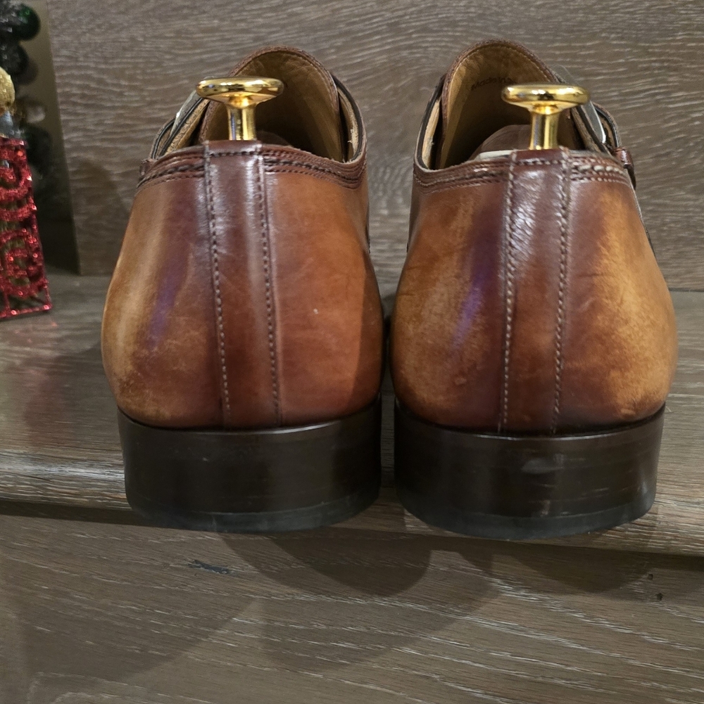 Magnanni Two-Tone Brown Leather Oxfords